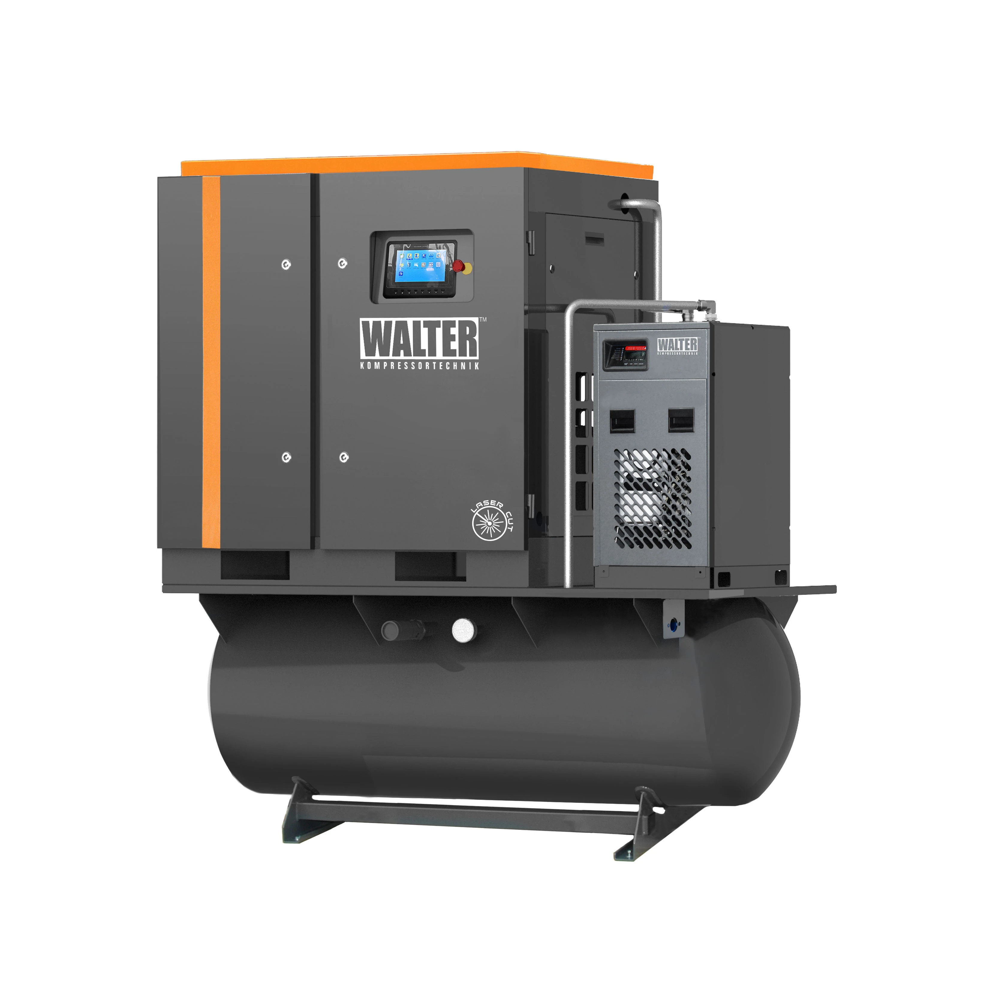 Sprężarka śrubowa SK 15 SP/500L, moc 15 kW, zbiornik 500 L, ciśnienie 16 bar, głośność 62 dB